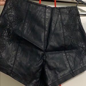 Faux Leather shorts!